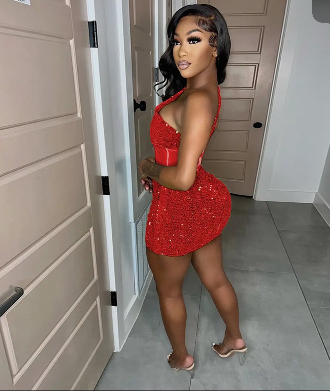 Off The Shoulder Sparkle Dress