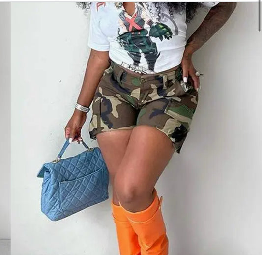 Camouflage  Shorts
